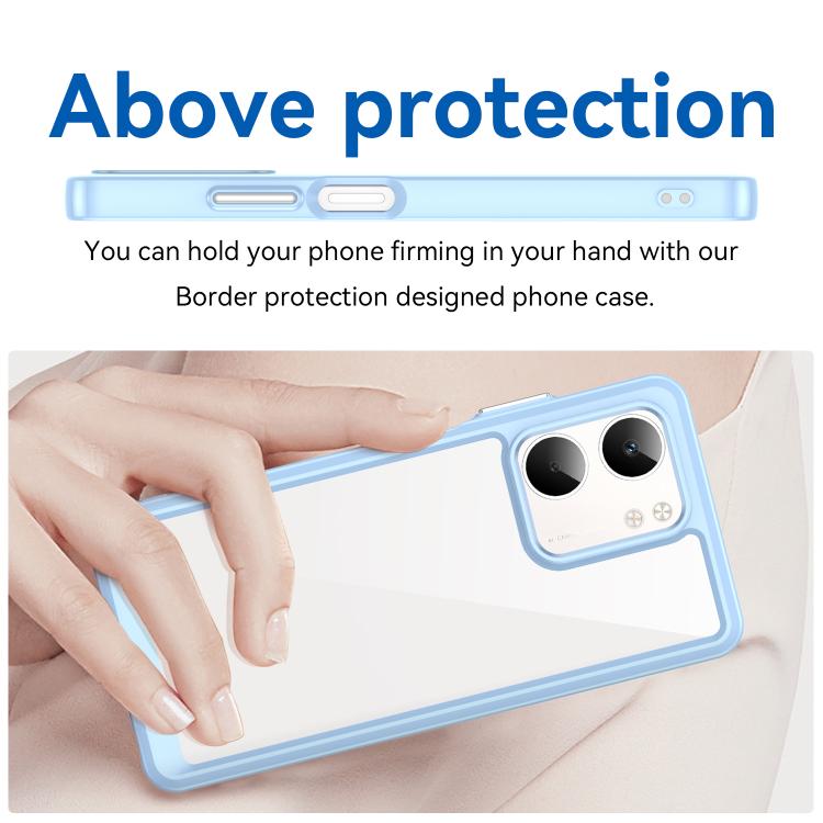 For OPPO A5x 5G Colorful Series Acrylic Hybrid TPU Phone Case