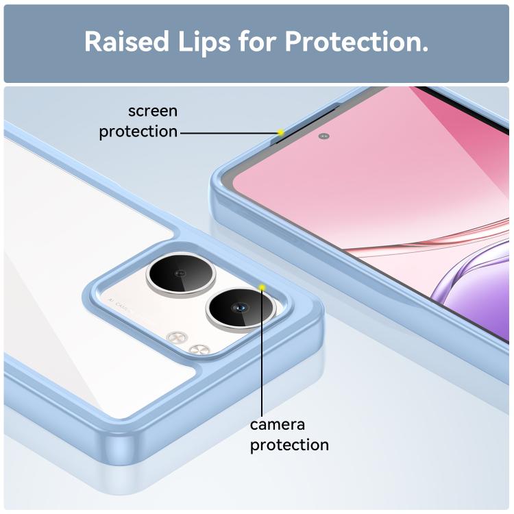For OPPO A5x 5G Colorful Series Acrylic Hybrid TPU Phone Case