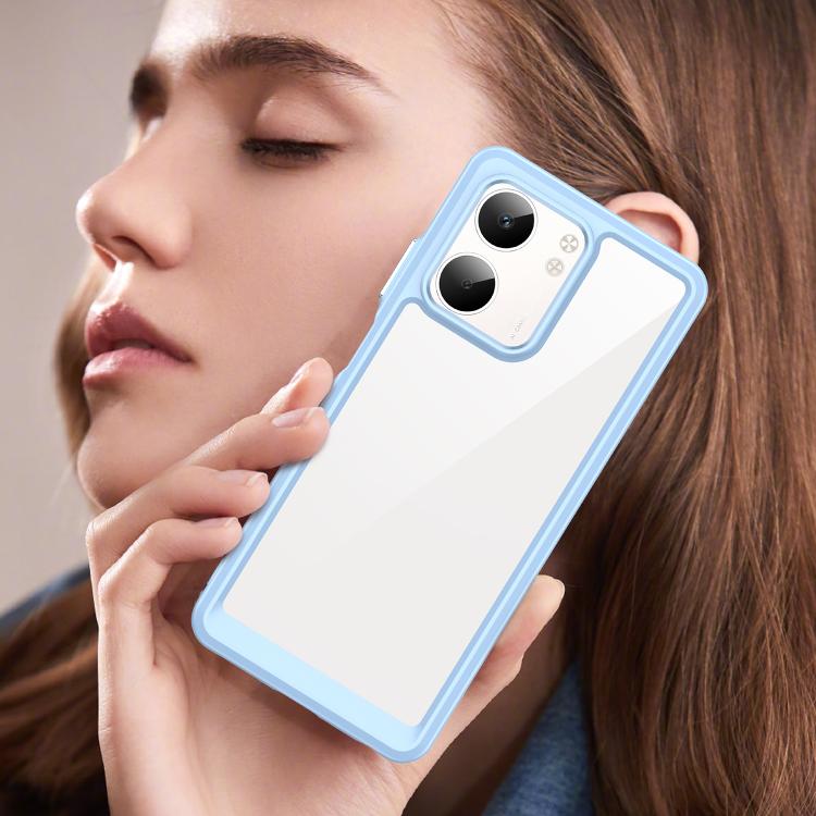 For OPPO A5x 5G Colorful Series Acrylic Hybrid TPU Phone Case