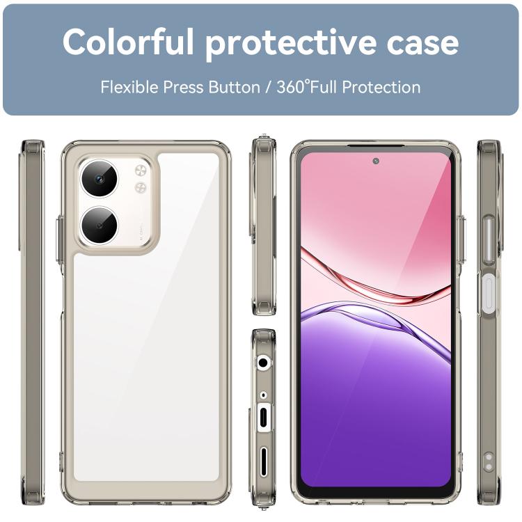 For OPPO A5x 5G Colorful Series Acrylic Hybrid TPU Phone Case