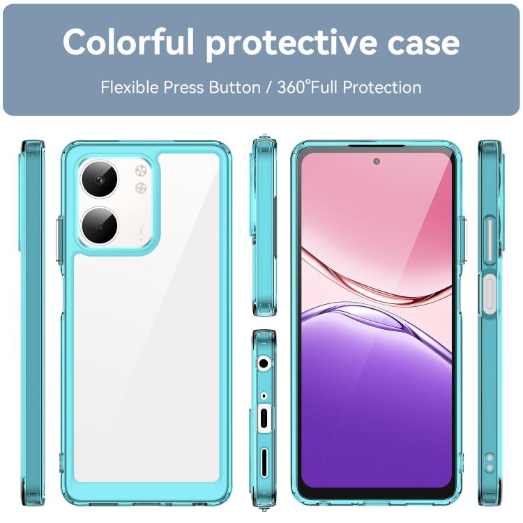 For OPPO A5x 5G Colorful Series Acrylic Hybrid TPU Phone Case