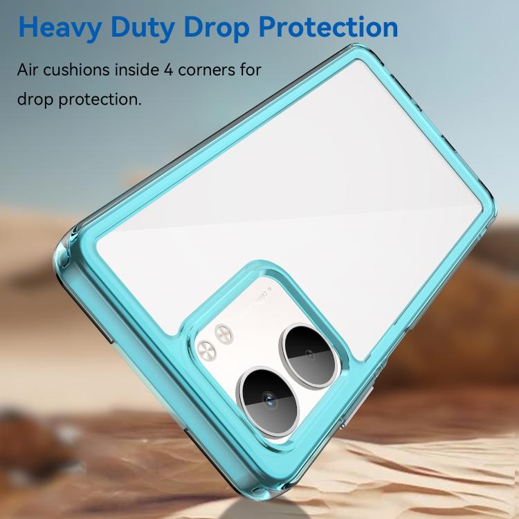 For OPPO A5x 5G Colorful Series Acrylic Hybrid TPU Phone Case