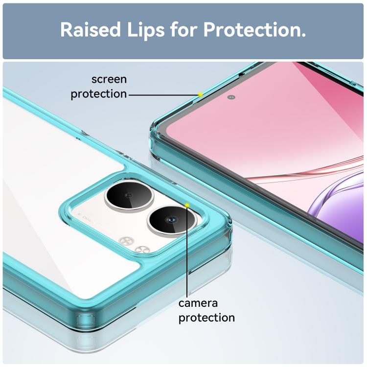 For OPPO A5x 5G Colorful Series Acrylic Hybrid TPU Phone Case