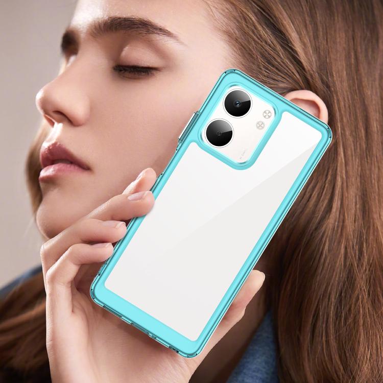 For OPPO A5x 5G Colorful Series Acrylic Hybrid TPU Phone Case