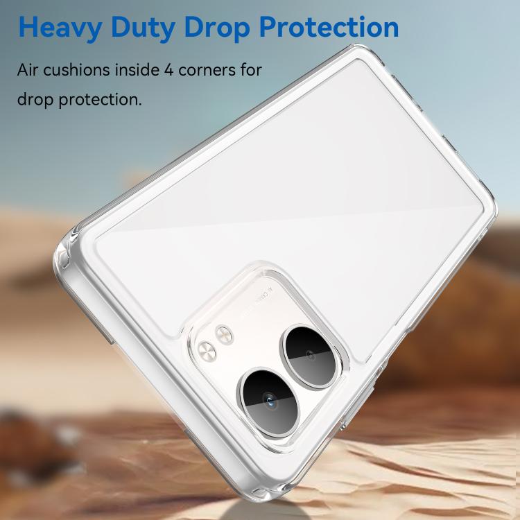 For OPPO A5x 5G Colorful Series Acrylic Hybrid TPU Phone Case