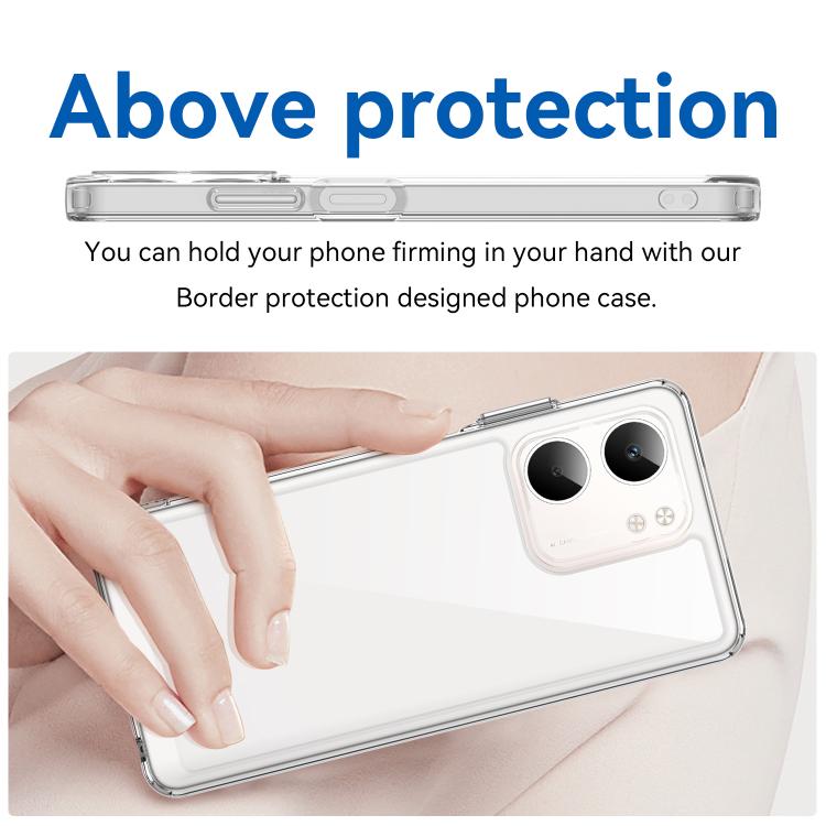 For OPPO A5x 5G Colorful Series Acrylic Hybrid TPU Phone Case