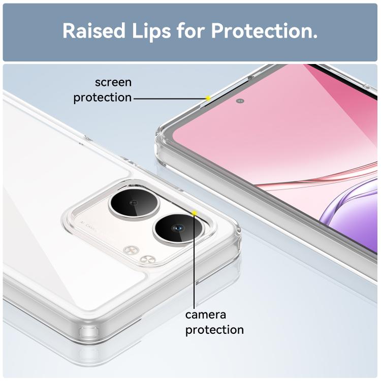For OPPO A5x 5G Colorful Series Acrylic Hybrid TPU Phone Case