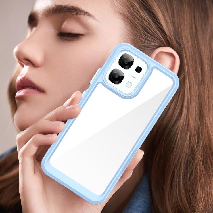 For OPPO A6 Pro 4G Colorful Series Acrylic Hybrid TPU Phone Case