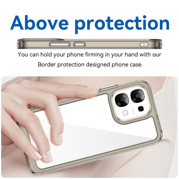 For OPPO A6 Pro 4G Colorful Series Acrylic Hybrid TPU Phone Case