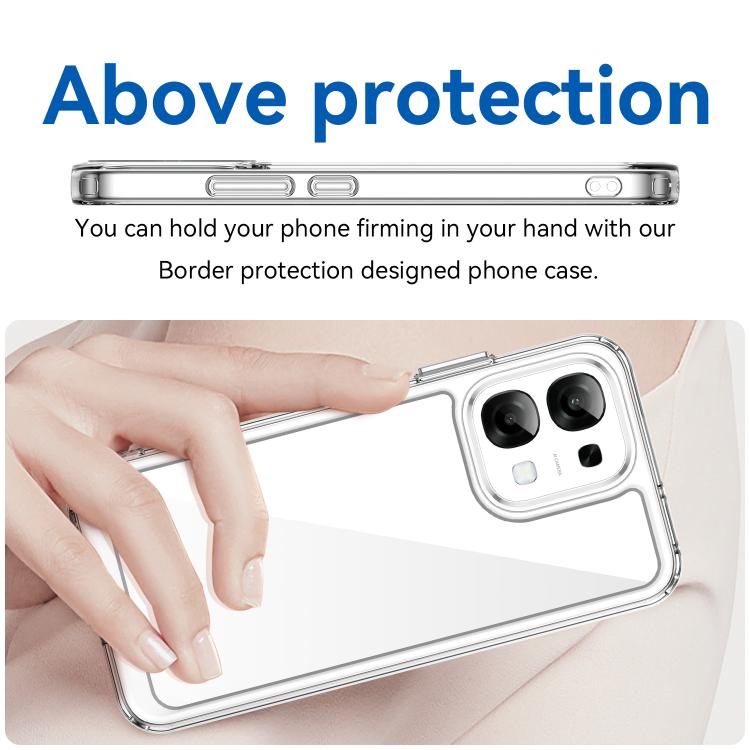 For OPPO A6 Pro 4G Colorful Series Acrylic Hybrid TPU Phone Case