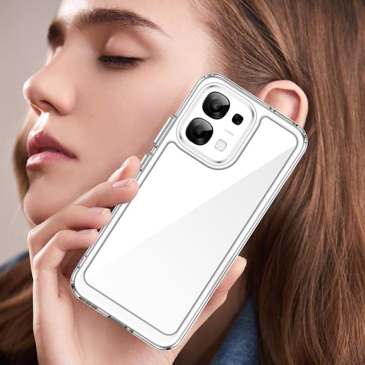 For OPPO A6 Pro 4G Colorful Series Acrylic Hybrid TPU Phone Case