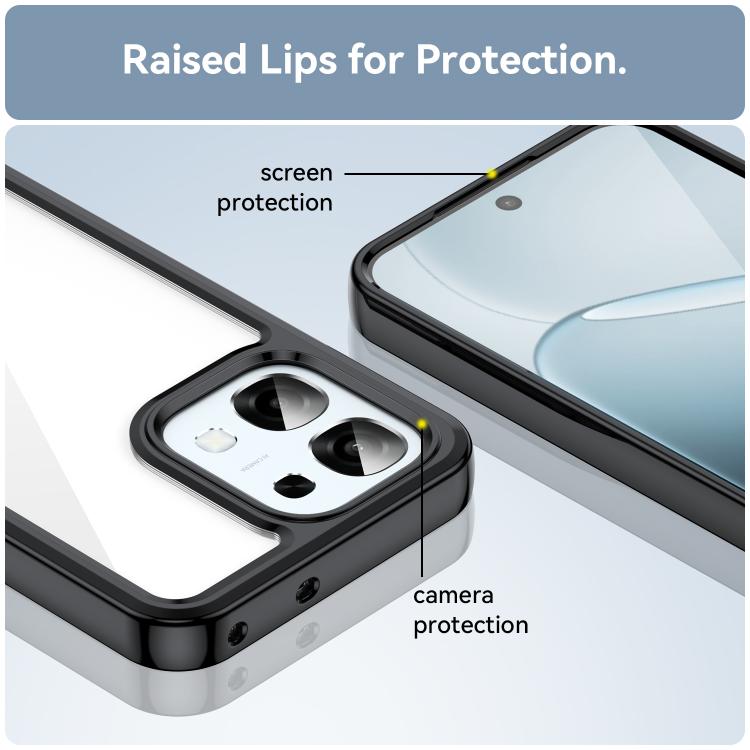 For OPPO A6 5G Colorful Series Acrylic Hybrid TPU Phone Case
