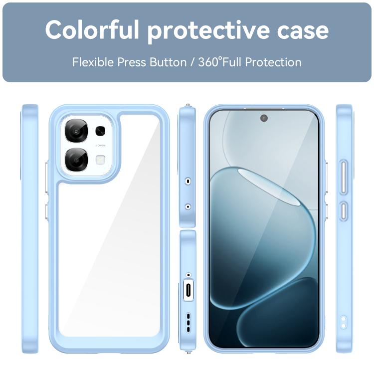 For OPPO A6 5G Colorful Series Acrylic Hybrid TPU Phone Case