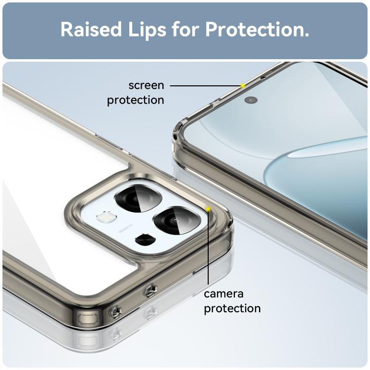For OPPO A6 5G Colorful Series Acrylic Hybrid TPU Phone Case