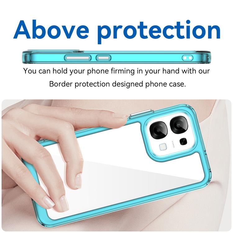 For OPPO A6 5G Colorful Series Acrylic Hybrid TPU Phone Case