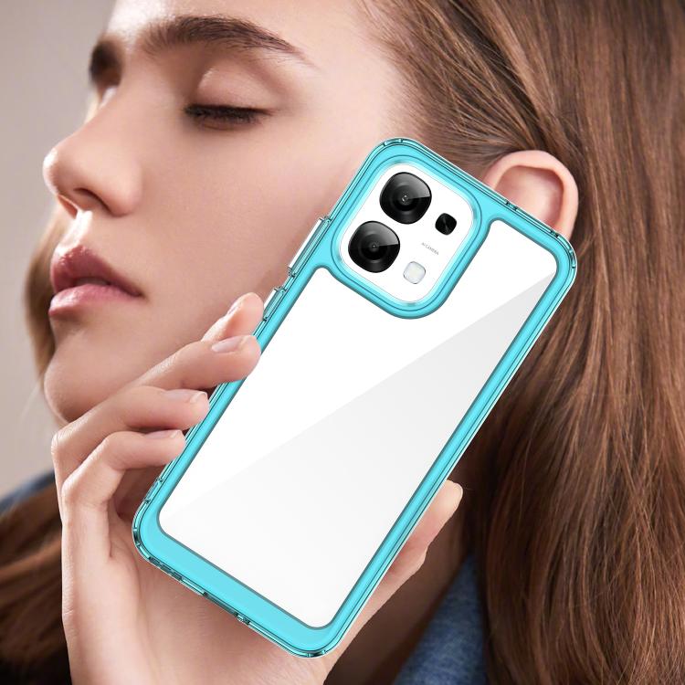 For OPPO A6 5G Colorful Series Acrylic Hybrid TPU Phone Case