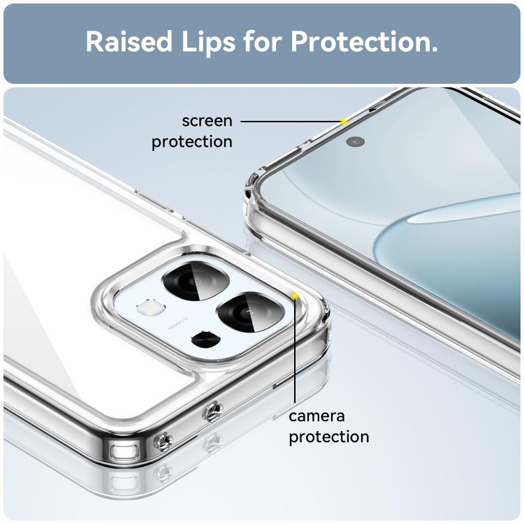 For OPPO A6 5G Colorful Series Acrylic Hybrid TPU Phone Case