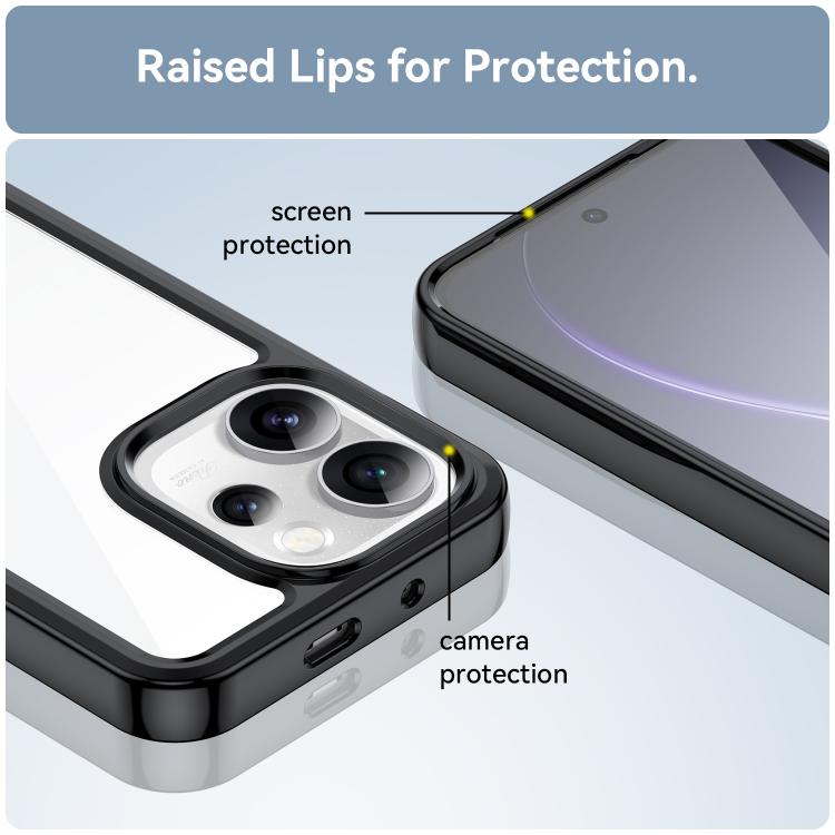 For OPPO Reno15 Pro Mini 5G Colorful Series Acrylic Hybrid TPU Phone Case
