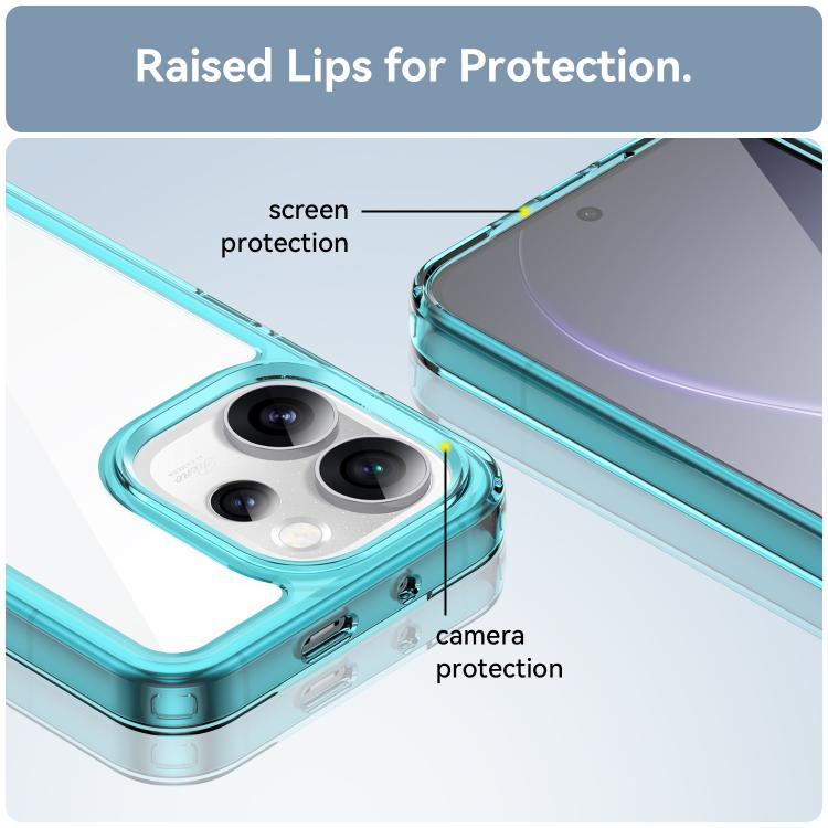For OPPO Reno15 Pro Mini 5G Colorful Series Acrylic Hybrid TPU Phone Case