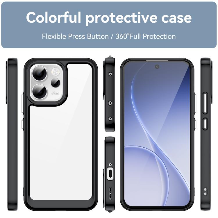 For OPPO Reno15 F 5G Colorful Series Acrylic Hybrid TPU Phone Case