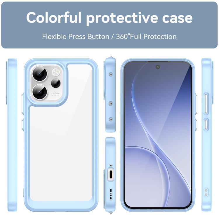 For OPPO Reno15 F 5G Colorful Series Acrylic Hybrid TPU Phone Case