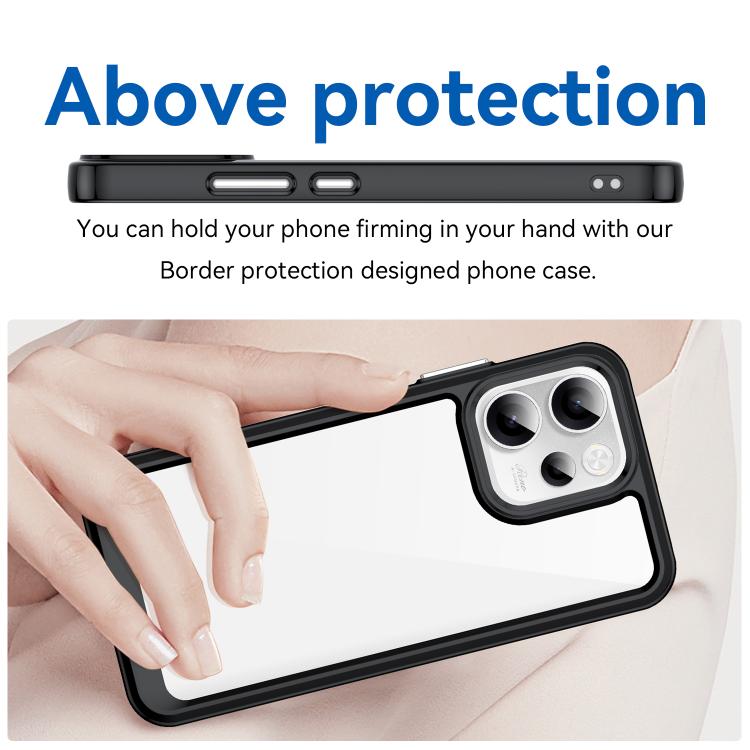 For OPPO Reno15 FS 5G Colorful Series Acrylic Hybrid TPU Phone Case