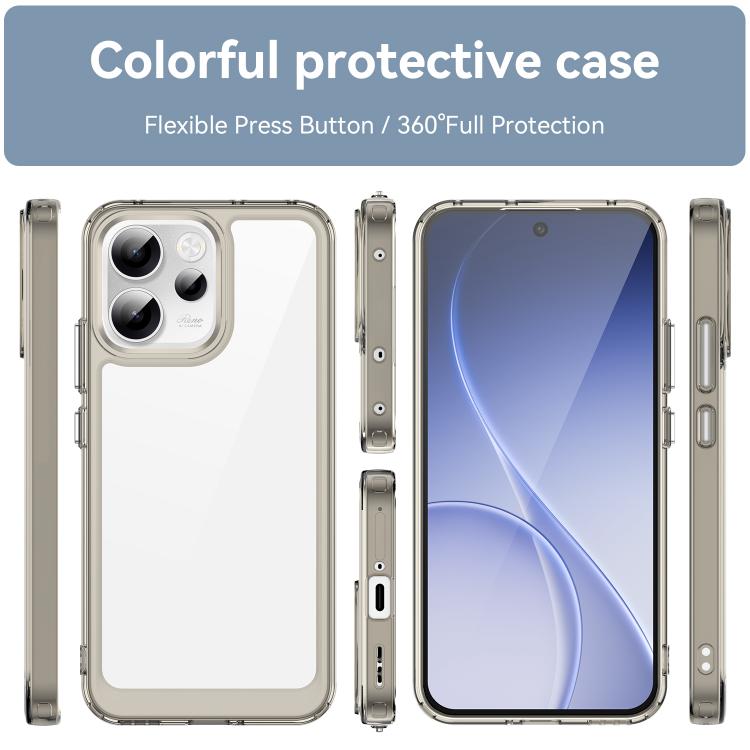 For OPPO Reno15 FS 5G Colorful Series Acrylic Hybrid TPU Phone Case