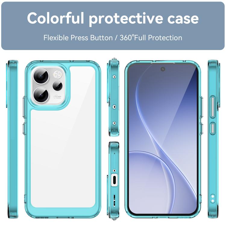 For OPPO Reno15 FS 5G Colorful Series Acrylic Hybrid TPU Phone Case