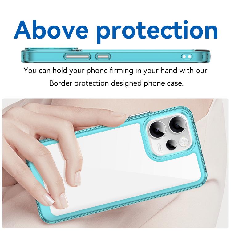 For OPPO Reno15 FS 5G Colorful Series Acrylic Hybrid TPU Phone Case