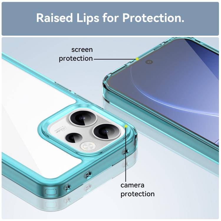 For OPPO Reno15 FS 5G Colorful Series Acrylic Hybrid TPU Phone Case