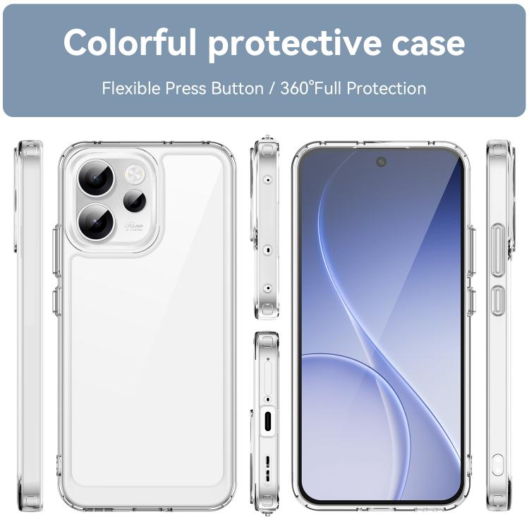 For OPPO Reno15 FS 5G Colorful Series Acrylic Hybrid TPU Phone Case