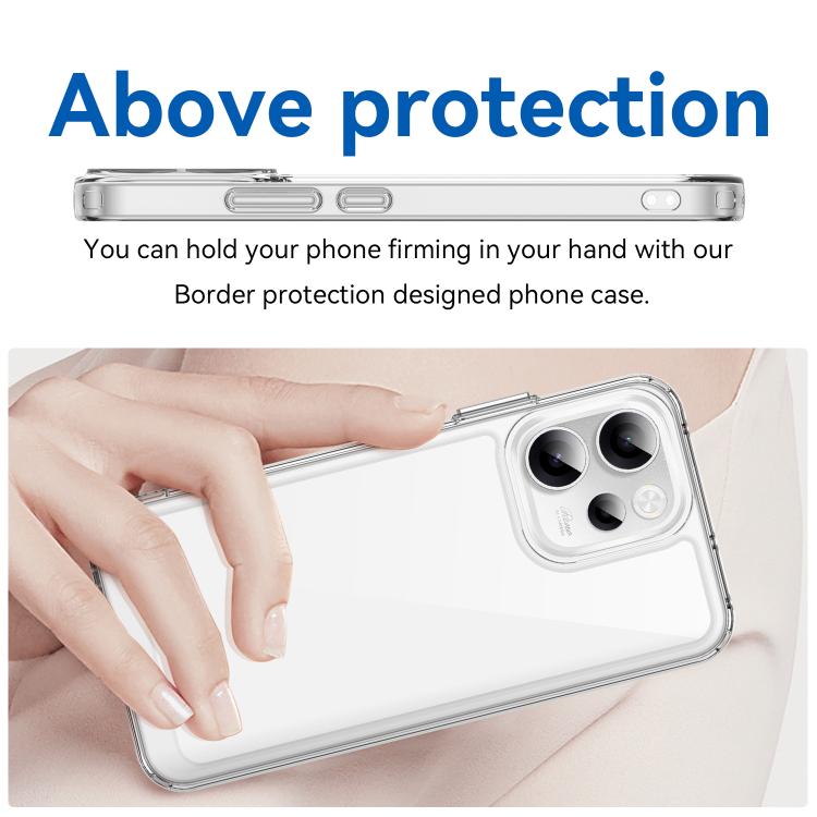 For OPPO Reno15 FS 5G Colorful Series Acrylic Hybrid TPU Phone Case