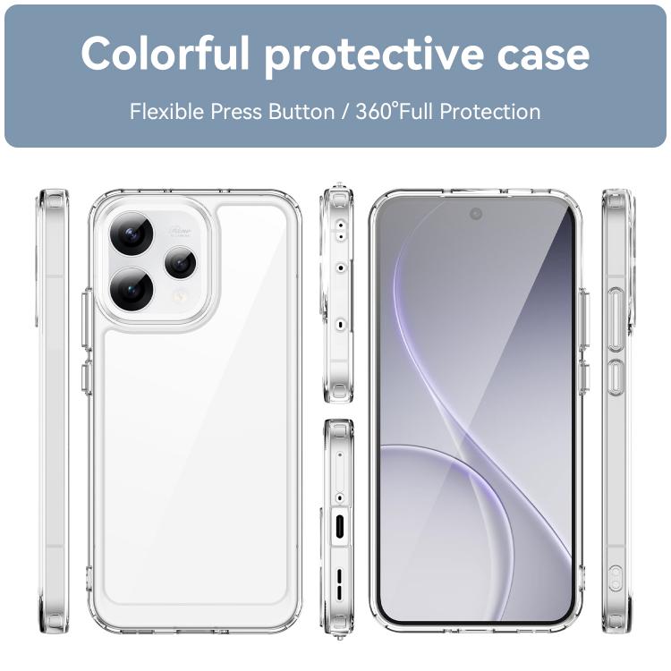 For OPPO Reno 15C 5G Colorful Series Acrylic Hybrid TPU Phone Case