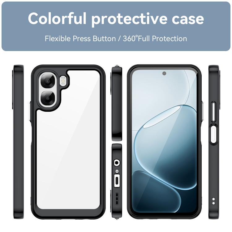 For OPPO A6x 4G Colorful Series Acrylic Hybrid TPU Phone Case