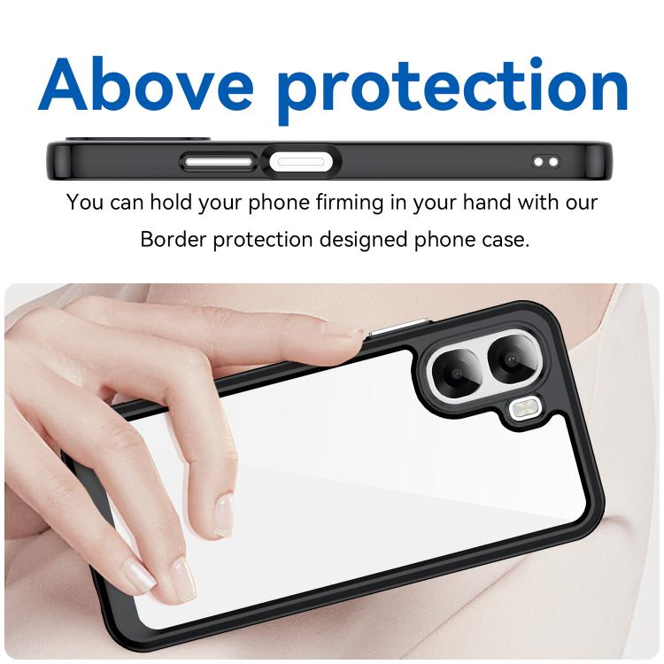 For OPPO A6x 4G Colorful Series Acrylic Hybrid TPU Phone Case