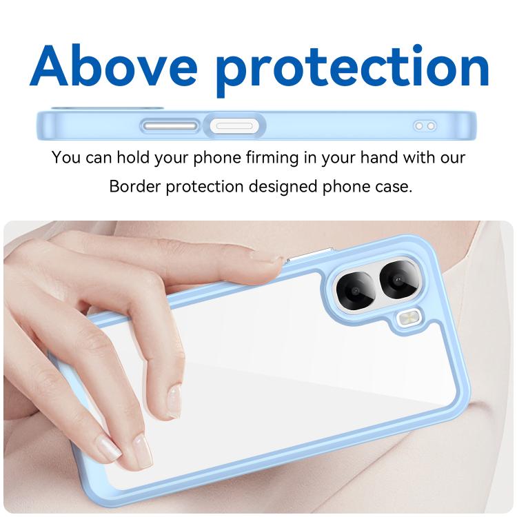 For OPPO A6x 4G Colorful Series Acrylic Hybrid TPU Phone Case