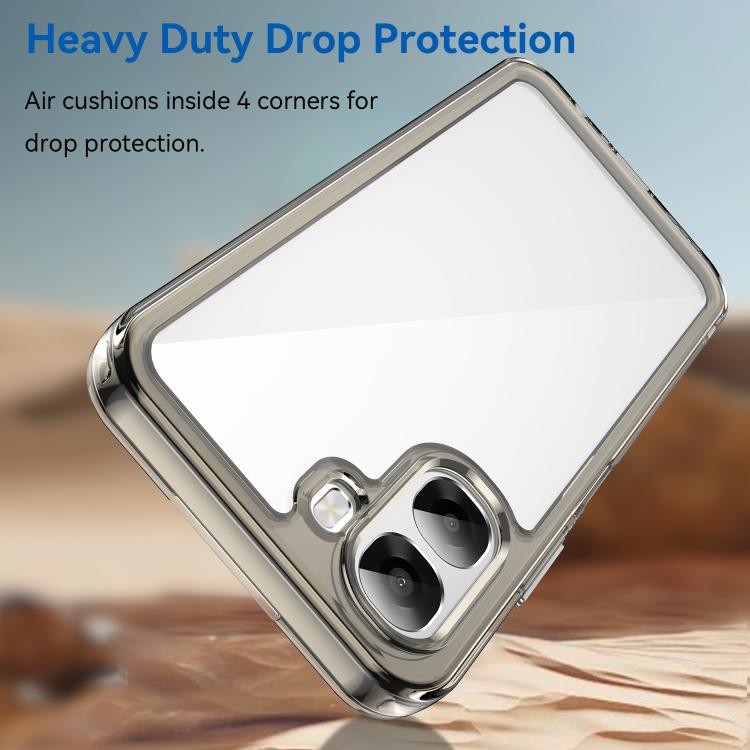 For OPPO A6x 4G Colorful Series Acrylic Hybrid TPU Phone Case