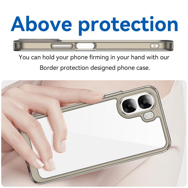 For OPPO A6x 4G Colorful Series Acrylic Hybrid TPU Phone Case