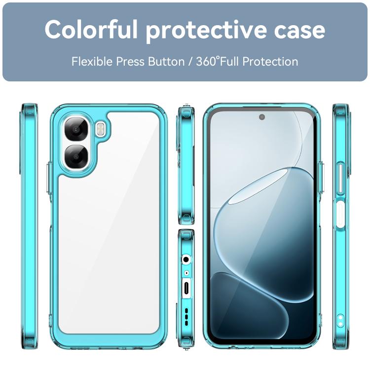 For OPPO A6x 4G Colorful Series Acrylic Hybrid TPU Phone Case