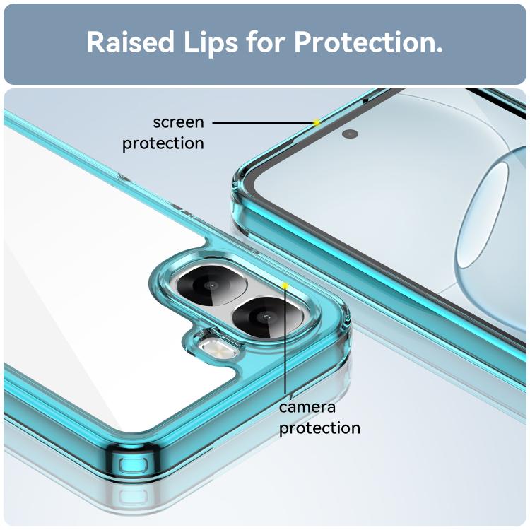 For OPPO A6x 4G Colorful Series Acrylic Hybrid TPU Phone Case