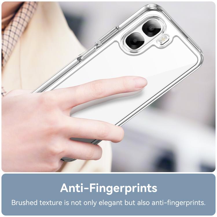 For OPPO A6x 4G Colorful Series Acrylic Hybrid TPU Phone Case