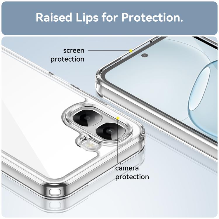 For OPPO A6x 4G Colorful Series Acrylic Hybrid TPU Phone Case
