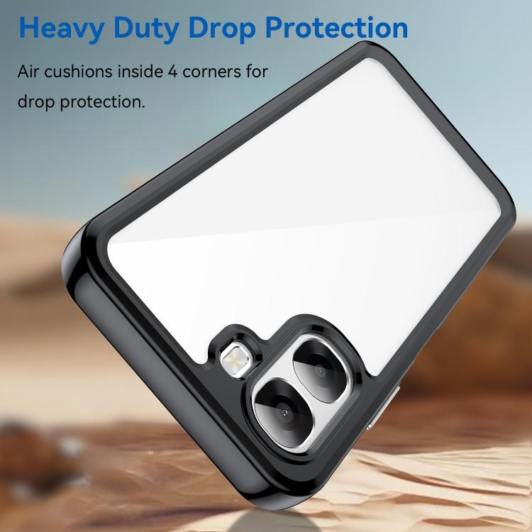For OPPO A6x 5G Colorful Series Acrylic Hybrid TPU Phone Case