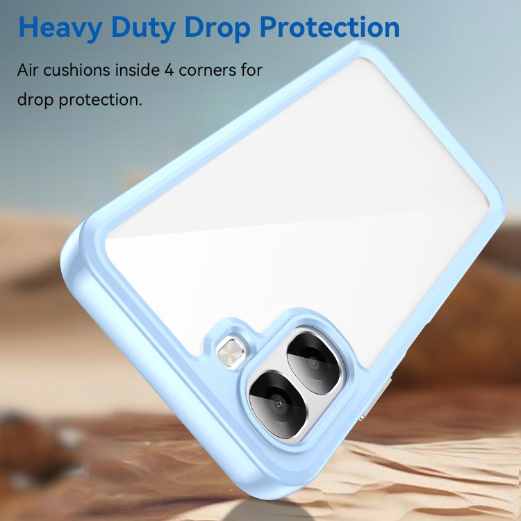 For OPPO A6x 5G Colorful Series Acrylic Hybrid TPU Phone Case