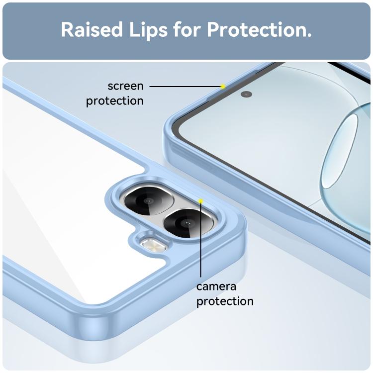 For OPPO A6x 5G Colorful Series Acrylic Hybrid TPU Phone Case