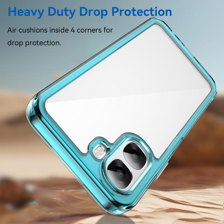 For OPPO A6x 5G Colorful Series Acrylic Hybrid TPU Phone Case