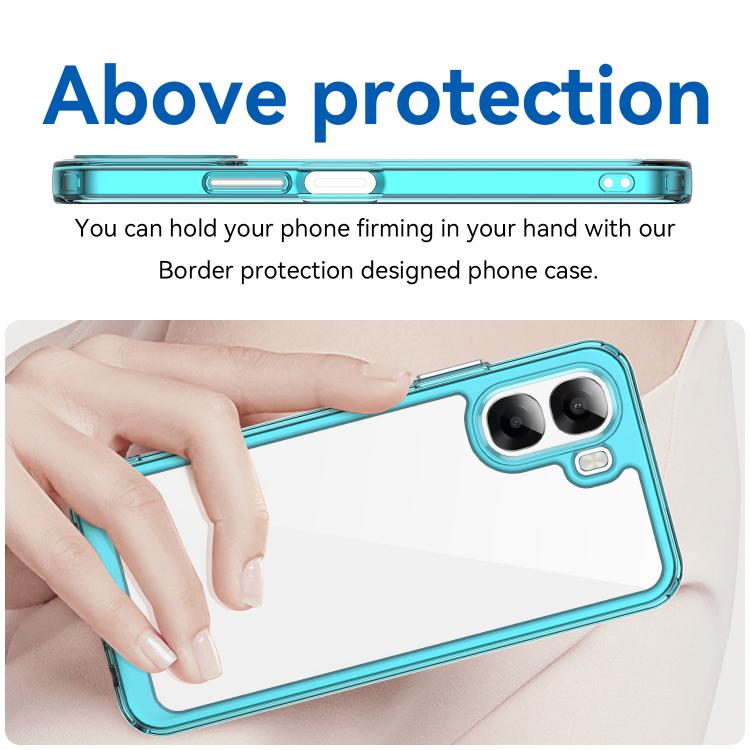 For OPPO A6x 5G Colorful Series Acrylic Hybrid TPU Phone Case