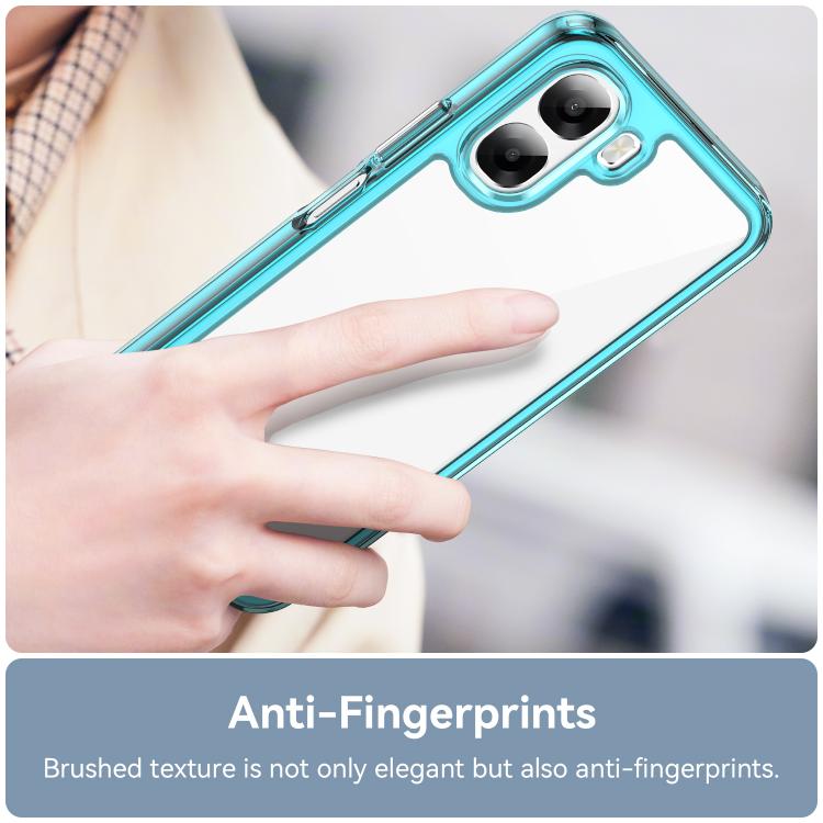 For OPPO A6x 5G Colorful Series Acrylic Hybrid TPU Phone Case