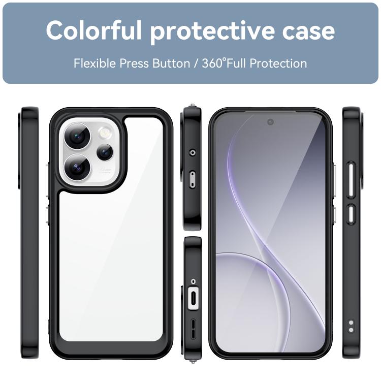 For OPPO Reno15 Pro 5G Global Colorful Series Acrylic Hybrid TPU Phone Case