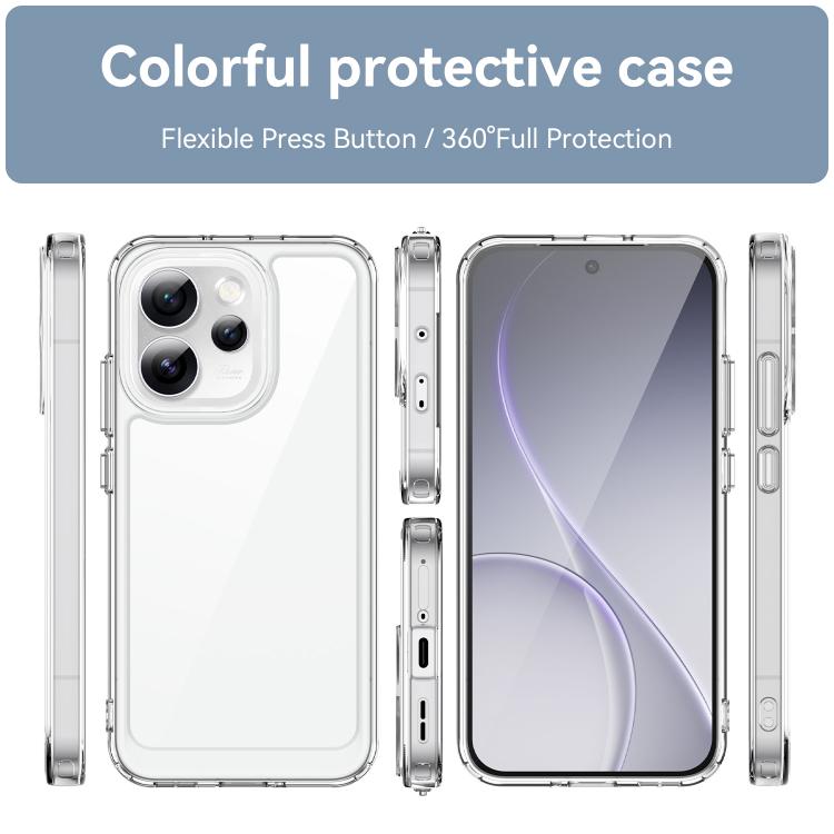 For OPPO Reno15 Pro 5G Global Colorful Series Acrylic Hybrid TPU Phone Case